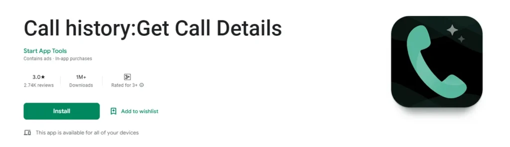 Call History of Any Number